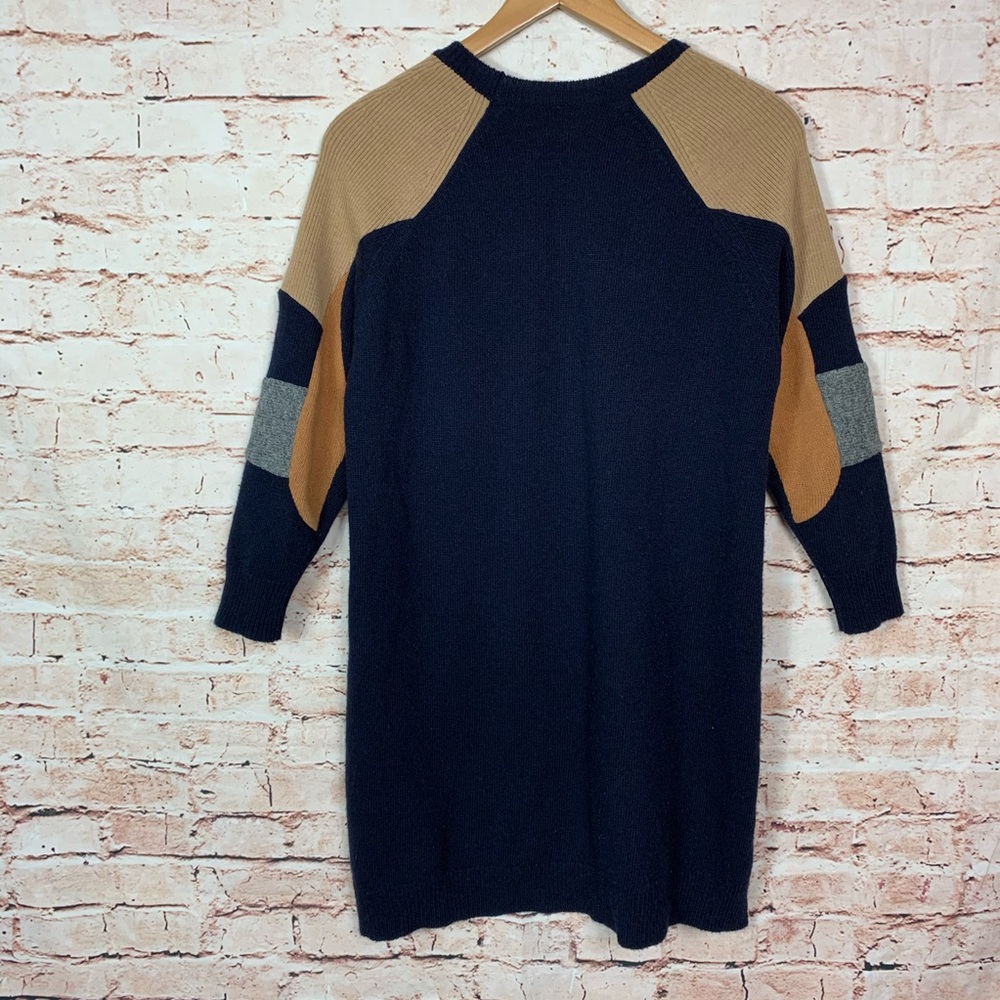 Celine Cashmere Wool Color Block Tunic Sweater - Picture 6 of 8